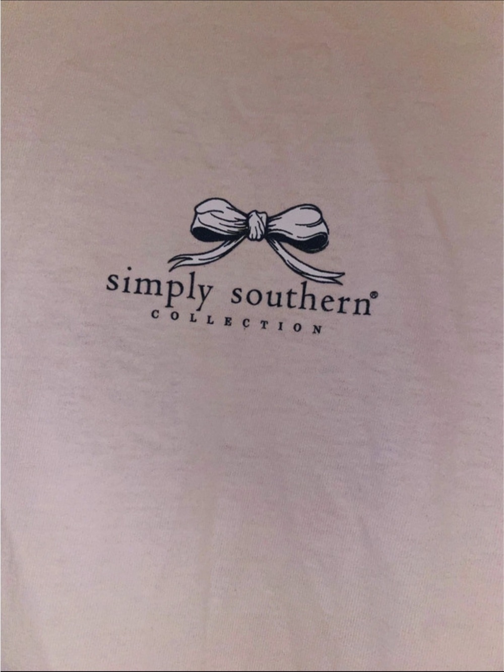 Simply Southern Light Pink Tee with Bow Logo -